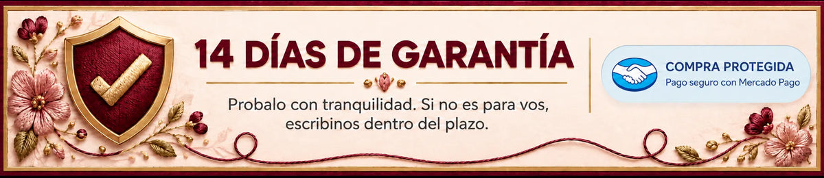 14 días de garantía y pago seguro con Mercado Pago